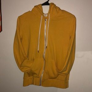 Yellow zip up hoodie